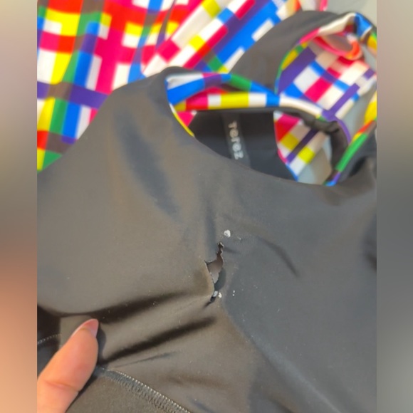 Terez XS Technicolor Plaid Shine Leggings and Sports Bra Set ♥️💙💛 - Picture 11 of 16